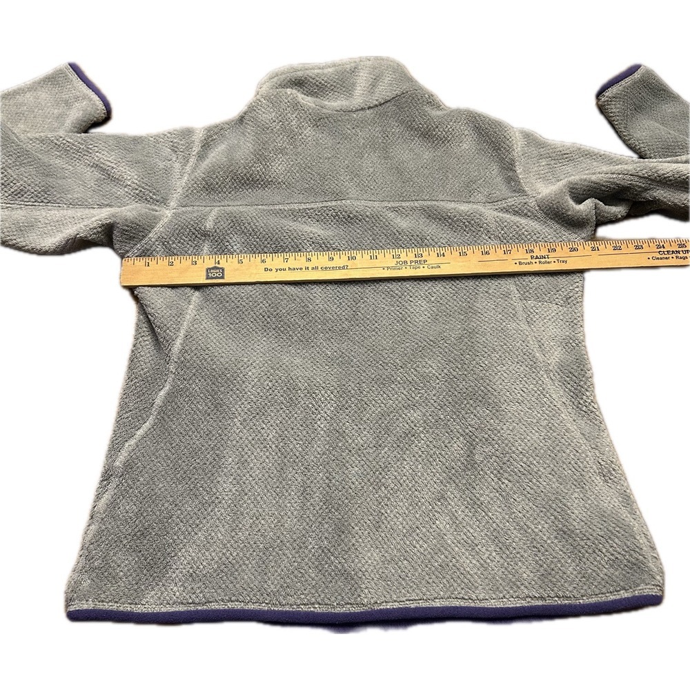 Patagonia Womens Re-Tool Snap-T Fleece Pullover Gray Purple Trim 25442 Large - Picture 2 of 7